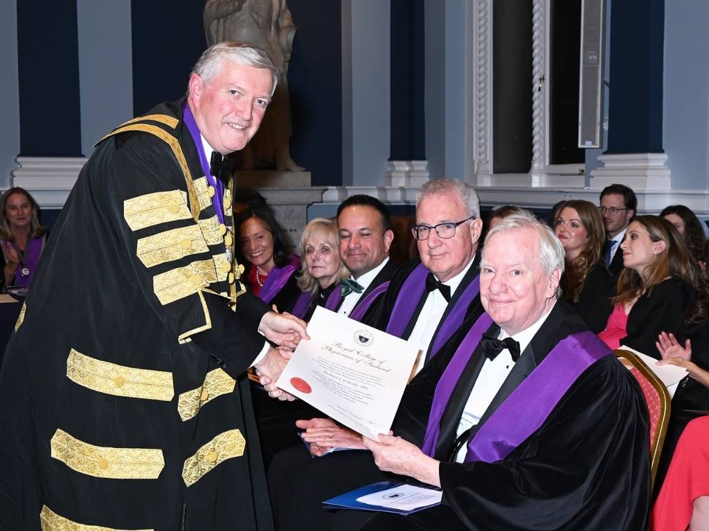 Dr Richard O’Reilly receiving the RCPI Honorary Fellowship